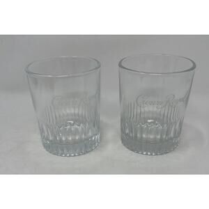 Set Whisky Glasses, Crown Royal, Scotch Glass, Barware Set of 2, Low Ball, Heavy